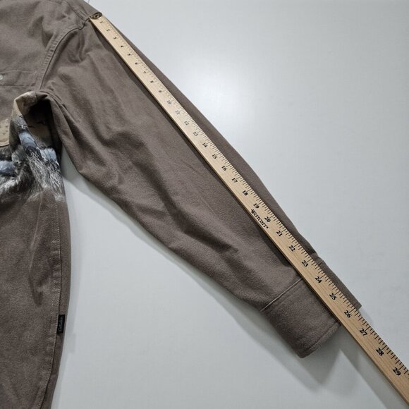 Cabela's Shirt Men XLT Beige LS Buttons Pocket Outdoor Hunting Deer Skin Flannel - Picture 6 of 16
